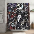 thumbnail image 5 of Goofa The Nightmare Before Christmas Pattern Shower Curtain - Fancy Bathroom Shower Curtain Sets - Waterproof Shower Curtain with Hooks with 12 Plastic Hooks 72x72 Inches, 5 of 5