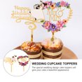 thumbnail image 2 of LOLIPPYY Western Wedding Cake Topper Decor Cake Toppers Heart Shape 2Pcs Acrylic, 2 of 10