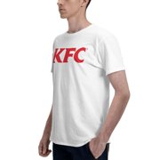 Kfc Logo Men'S Basic Short Sleeve T-Shirt Vogue White X-Large