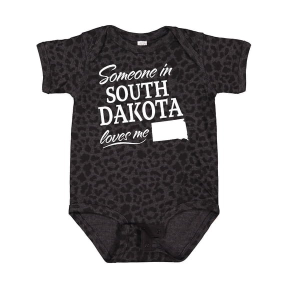 Inktastic Someone in South Dakota Loves Me Boys or Girls Baby Bodysuit