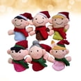 thumbnail image 5 of Juego de 6 uds de marionetas de dedo de Navidad, juguete interactivo familiar encantador de dibujos animados, juguete de dedo para niños, 5 of 5