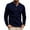 Dark Blue, variant on Men's Henley Shirts Polo Shirts Golf Shirt Casual Solid Color Long Sleeve Tops with Pocket