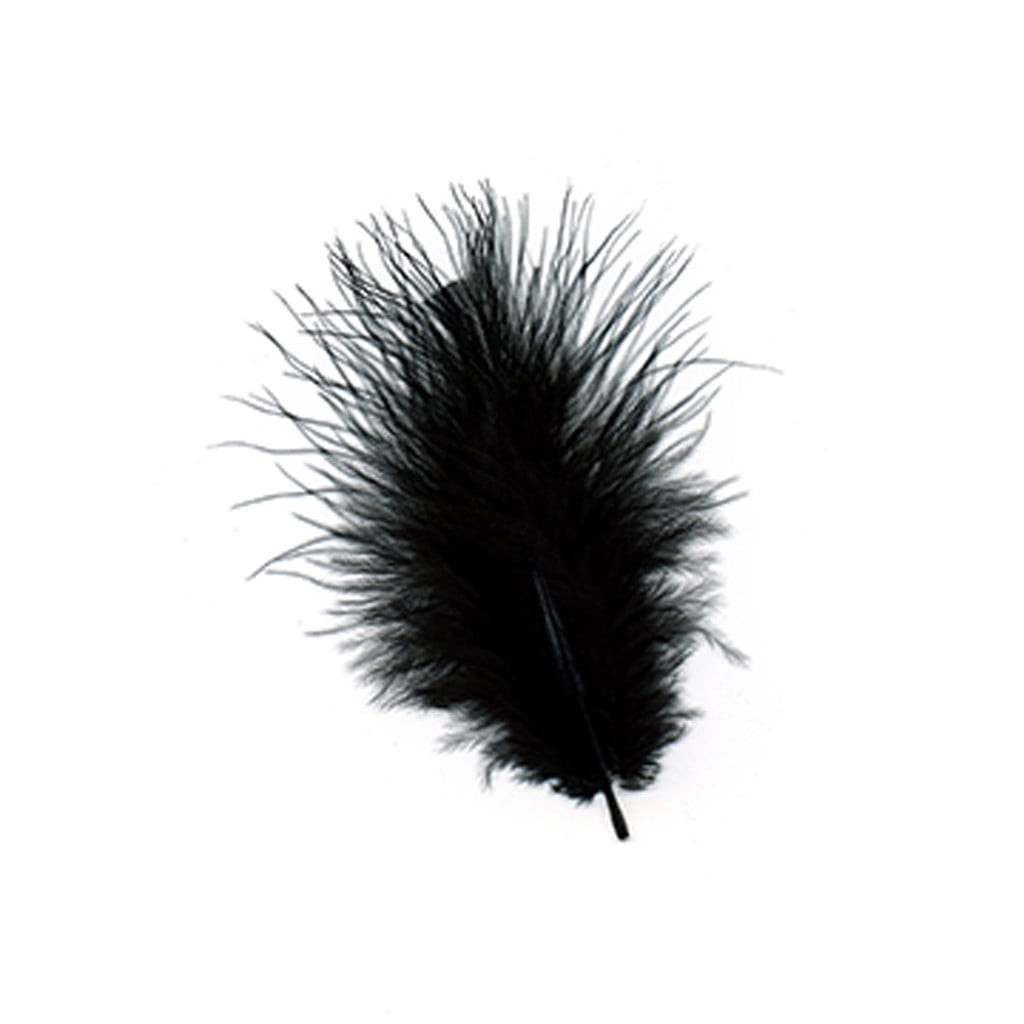 Zucker Feather Products Loose Turkey Marabou Dyed - 1-4' - Black