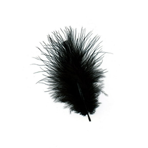 Zucker Feather Products Loose Turkey Marabou Dyed - 1-4" - Black