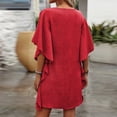 thumbnail image 6 of Mceream Dresses for Women 2026 Casual Summer Dress Wedding Long Flowy A Line Guest Dresses Fashion Beach Vacation Clothes Plus Size Red XL, 6 of 6