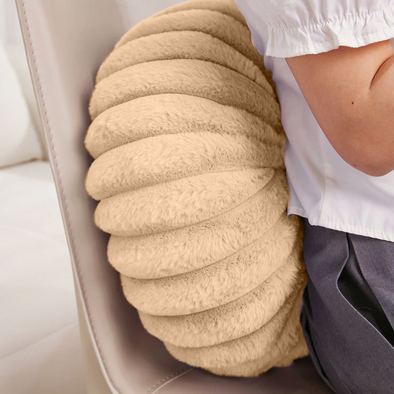 Hvmvliv 13.77x13.77x5.9in Throw Pillow for Couch Pumpkin Cushion Sofa Decorative Cushion Pumpkin Sofa Pillow Lazy Person Pillow Living Room Pillow Tatami Khaki