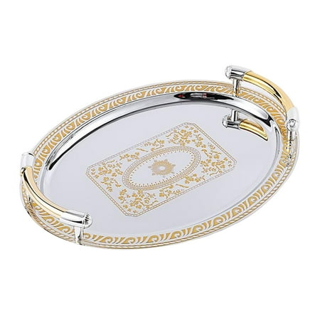 

Multi Purpose Fruit Dessert Tray Oval Serving Tray for Home Bathroom Bed