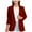 Wine, variant on Girls Blazer Jacket Solid Color Lapel Suit Coat Button Down Long Seelve Open Front Dress Coat Outerwear for Kids ,Light Blue,110(3-4 Years)