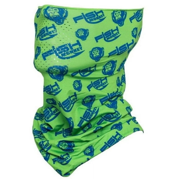Fish Monkey FM40-NEOGR Performance UPF 50 Neon Green OSFA Men's Face Guard