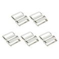 thumbnail image 1 of veasfak 5pcs Metal Ladder Lock Buckle Slider Adjustable Backpack Strap Buckle 40mm, 1 of 8
