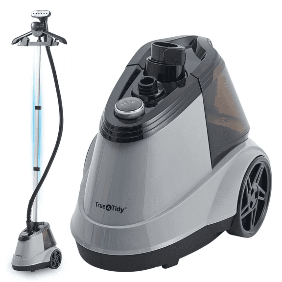 Restored True & Tidy Pro Commercial Heavy Duty Garment Steamer with 2.9L Water Tank and Adjustable Steam Settings, Gray (Refurbished)