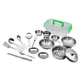 thumbnail image 3 of Juego de utensilios de cocina de acero inoxidable de 17 Uds., juguetes de cocina para niños, juguetes de cocina, juegos de rol, juguetes de, 3 of 9