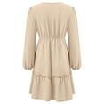 thumbnail image 5 of Sngxgn Women's Beach Dress Casual Vacation Short Summer Dresses(Beige,S), 5 of 9
