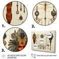 thumbnail image 3 of Designart "Symbols Sacred African Wall art I" African Floater Framed Wall Art Living Room, 3 of 7
