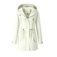 thumbnail image 1 of Women's Lightweight Hooded Anorak - Waterproof Rain Jacket, Compact Design, Perfect for Outdoor Activities Daily Commute in Rainy Weather, 1 of 5