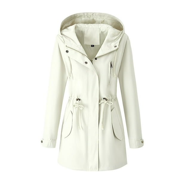 Women's Lightweight Hooded Anorak - Waterproof Rain Jacket, Compact Design, Perfect for Outdoor Activities Daily Commute in Rainy Weather