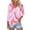 Multicolor-C, variant on Fashion 3/4 Sleeve Summer Tops for Womens 2024 Plus Size Spring And Summer Print Top Collar Button Sexy Shirt 3/4 Sleeve Long Sleeve V Neck Top/Shirt Gifts for Womens