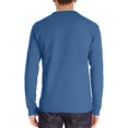 thumbnail image 2 of TrendOFT Henley Shirts for Men Long Sleeve Casual Basic T-Shirts Button Vintage Lightweight Fall Tee Tops Blue XL, 2 of 7