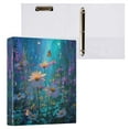 thumbnail image 3 of Waterproof PVC Round Ring Binder - D-Rings Clipboard, 200 Page Capacity (1 or 2-Pack), Ideal for Office , Home and School，Flowers, 3 of 8