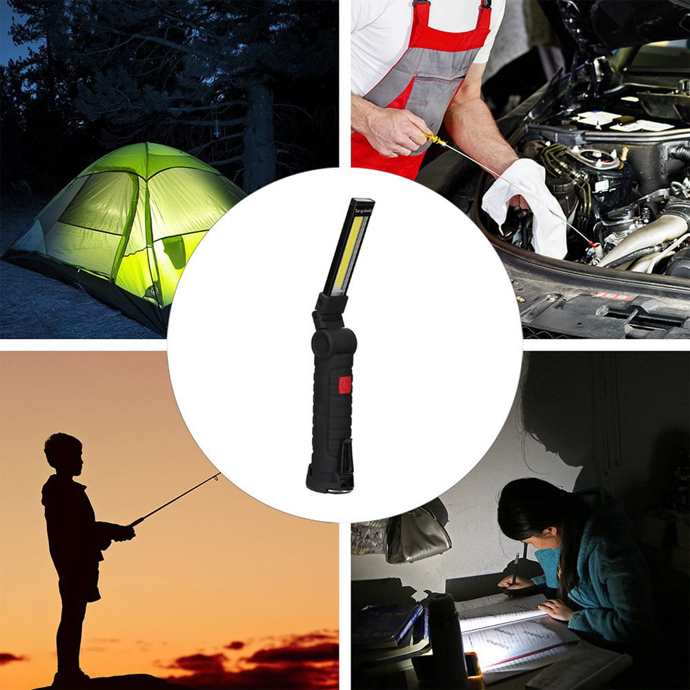 Details about   LED Work Lamp 360° Rotation Rechargeable Foldable Camping Torch Built-in Battery 