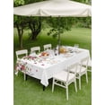 thumbnail image 3 of Outdoor Tablecloth with Umbrella Hole and Zipper, Valentine's Day Rectangle Table Cloth 60x84 Inch Waterproof Tablecloth, Watercolor Roses Flowers Leaves Spring Picnic Table Cover for Patio Camping, 3 of 7