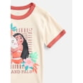 thumbnail image 3 of Moana Girls Island Pals Graphic Ringer T-Shirt, Sizes 4-16, 3 of 3