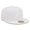 thumbnail image 3 of Men's New Era Arizona Diamondbacks White on White 59FIFTY Fitted Hat, 3 of 6