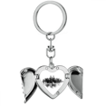 thumbnail image 1 of HongKong China Landmark Ink City Painting Heart Angel Wing Key Chain Holder, 1 of 3