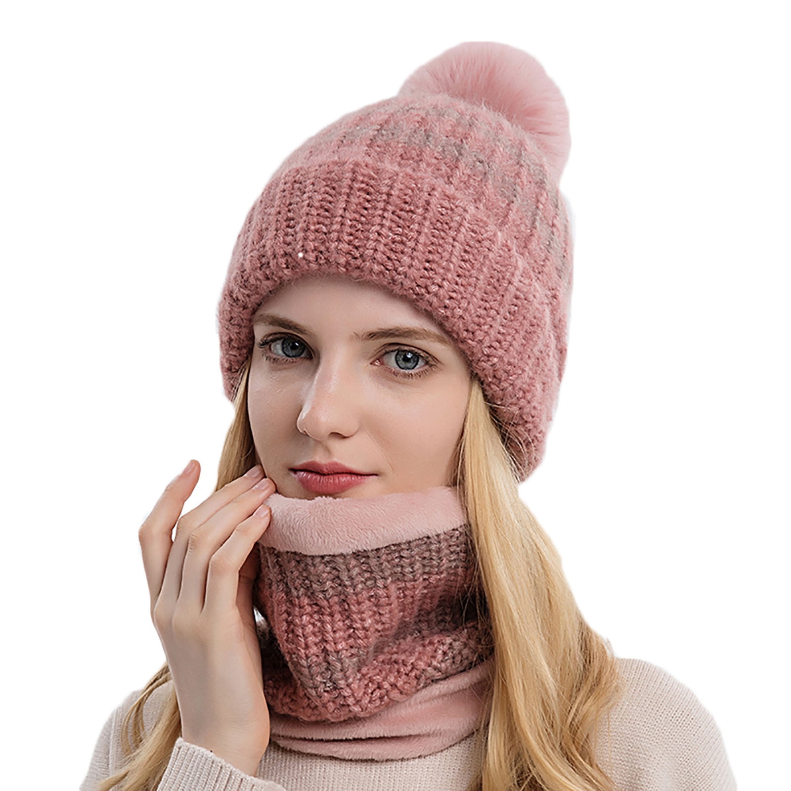 Aoochasliy Hats and Gloves Clearance Women's Autumn and Winter Pullover