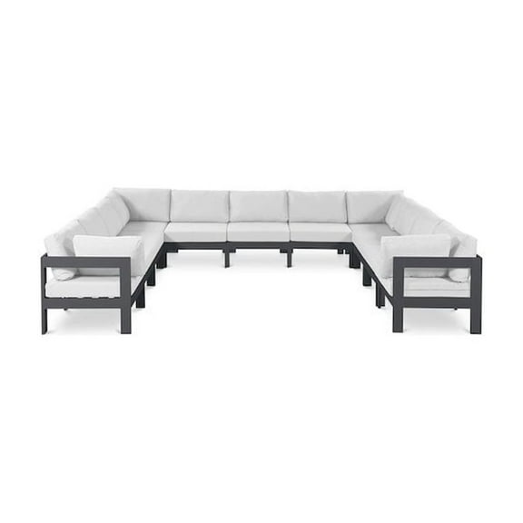 Meridian Furniture Nizuc White Outdoor Patio Modular Sectional