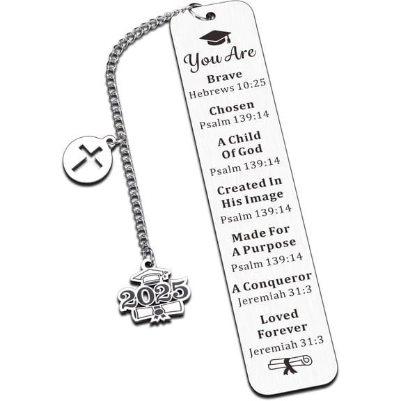 Graduation Gift for Her Him High School Seniors Class of 2025 Christian Religious Catholic Gifts College Graduation Gifts for Girls Boys School Nursing Grad Gifts for Women Men Inspirational Bookmark