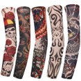thumbnail image 4 of Running UV Protection Basketball Outdoor Sport Flower Arm Sleeves Tattoo Arm Sleeves Arm Cover Sun Protection 8, 4 of 5