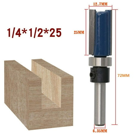 

Engraving Milling cutter Woodworking 1/4 (6.35mm) Shank Top Bearing New
