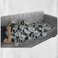 thumbnail image 6 of Botany Soft Flannel Fleece Throw Blanket, Uncolored Wild Flower Blooming Petals with Snakes Spring Image, Cozy Plush for Indoor and Outdoor Use, 60" x 80", Charcoal Grey and White, by Ambesonne, 6 of 6