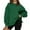 Green, variant on Dyfzdhu Crewneck Sweatshirts Women Fall Winter Casual Long Sleeve Loose Solid Color Oversized Sweatshirt Pullover Fleece Lined Black