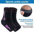 thumbnail image 4 of Calcetines deportivos de punto con protección de tobillo - Antiesguince de presión - Baloncesto fútbol Montañismo, 4 of 6