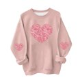 thumbnail image 2 of hengsof Children'S Love Pattern Sweatshirt, Warm Long-Sleeved Top, Cute Printed Sweatshirt, Casual Loose Top, 2 of 6