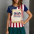 thumbnail image 2 of WAYUTE Womens Shirts Us National Flag 1776-2026 Letter Print Short Sleeve Crew Neck Celebrate America'S 250Th Anniversary For 4Th Of July Everyday Use Fashion Tops,Beige,Xl, 2 of 4