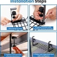 thumbnail image 4 of Lefu Cable Management Tray Basket Cable Organization for Home and Office Desks Black, 4 of 6