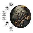 thumbnail image 4 of Salouo Noble Style Bald Eagle Print Spare Tire Cover 14-17 inch Spare Tire Protector Universal Tough Tire Wheel Cover for Trailer SUV and Truck-16 inch, 4 of 6