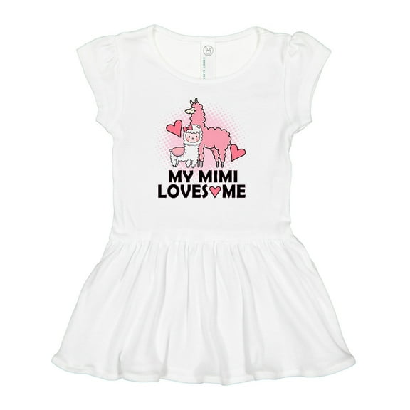 Inktastic My Mimi Loves Me Llama Girls Baby Dress