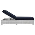 thumbnail image 3 of Modway Convene Rattan Weave Outdoor Patio Chaise in Light Gray/Navy, 3 of 8