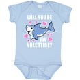 thumbnail image 3 of Inktastic Will You Be My Valentine with Cute Shark and Hearts Boys or Girls Baby Bodysuit, 3 of 5