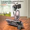thumbnail image 6 of ELEHOLD Magnetic Case for iPhone 14, Military Grade Shockproof Rugged Case Built-in Metal Camera Cover with Stand,Rosegold, 6 of 6