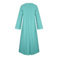 thumbnail image 3 of QLEICOM Womens Irregular Hem Shirt, Plus Size Summer Flared Sleeve T-shirt, Fashion Crewneck Short Sleeves Summer Leisure Tunic Tops Pullover Blouse Blue S, 3 of 5