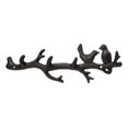 thumbnail image 3 of Rustic Cast Iron 2 Lovebirds On Tree Branch Multi Points Wall Hooks 12.5" Long, 3 of 9