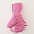 thumbnail image 5 of Hicidod Baby Fleece Jacket Hooded Long Sleeves Warm Down Coat Cute Dinosaur Lightweight Thick Fleece Lined Winter Outwear, 5 of 7