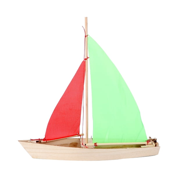 EeaseMX 1 juego de barco de madera de juguete para niños, juguete educativo para armar, hecho a mano, sin pegamento (color aleatorio).