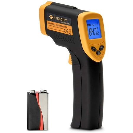 Etekcity Infrared Thermometer 749 (Not for Human) Temperature Gun Non-Contact Digital Lasergrip with LCD Backlit Display, -58? to 716? (-50? to 380?), Black-Yellow