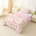 thumbnail image 2 of Manfei Kawaii Pet Twin Comforter Sets, Spring Cherry Blossoms Bedding Set, Pink, Pink Reversible, 2pcs, 1 Comforter and 1 Pillowcase, 2 of 7